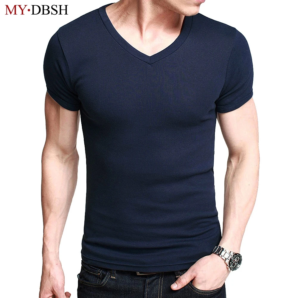 V neck muscle fit t shirt