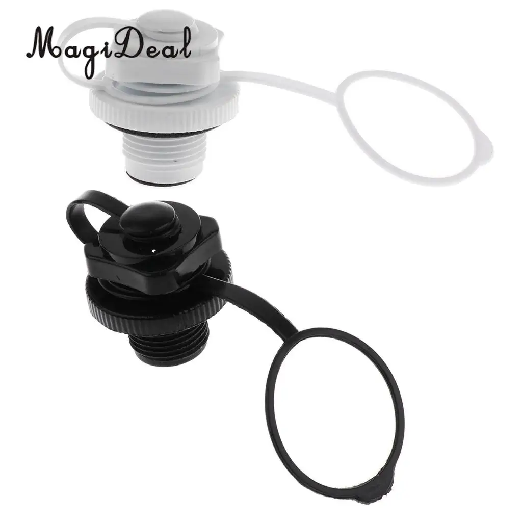 MagiDeal Hot Sale Plastic Screw Air Valve Caps Tool for Inflatable Boat Kayak Pool Raft Canoe Dinghy Drifting Acce Black/White