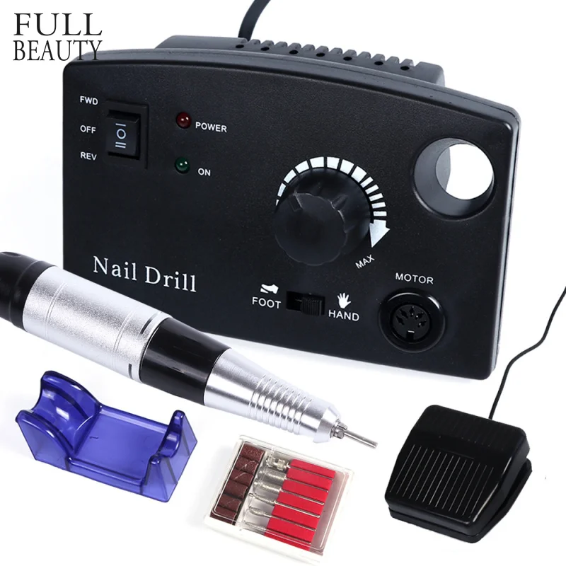 Goedkoop Volledige Beauty 30000 rpm Nail Boor Elektrische Machine Kit Salon Manicure Pedicure Bestanden Accessoire Polijstmachine Cutter Device Tool CHdr402