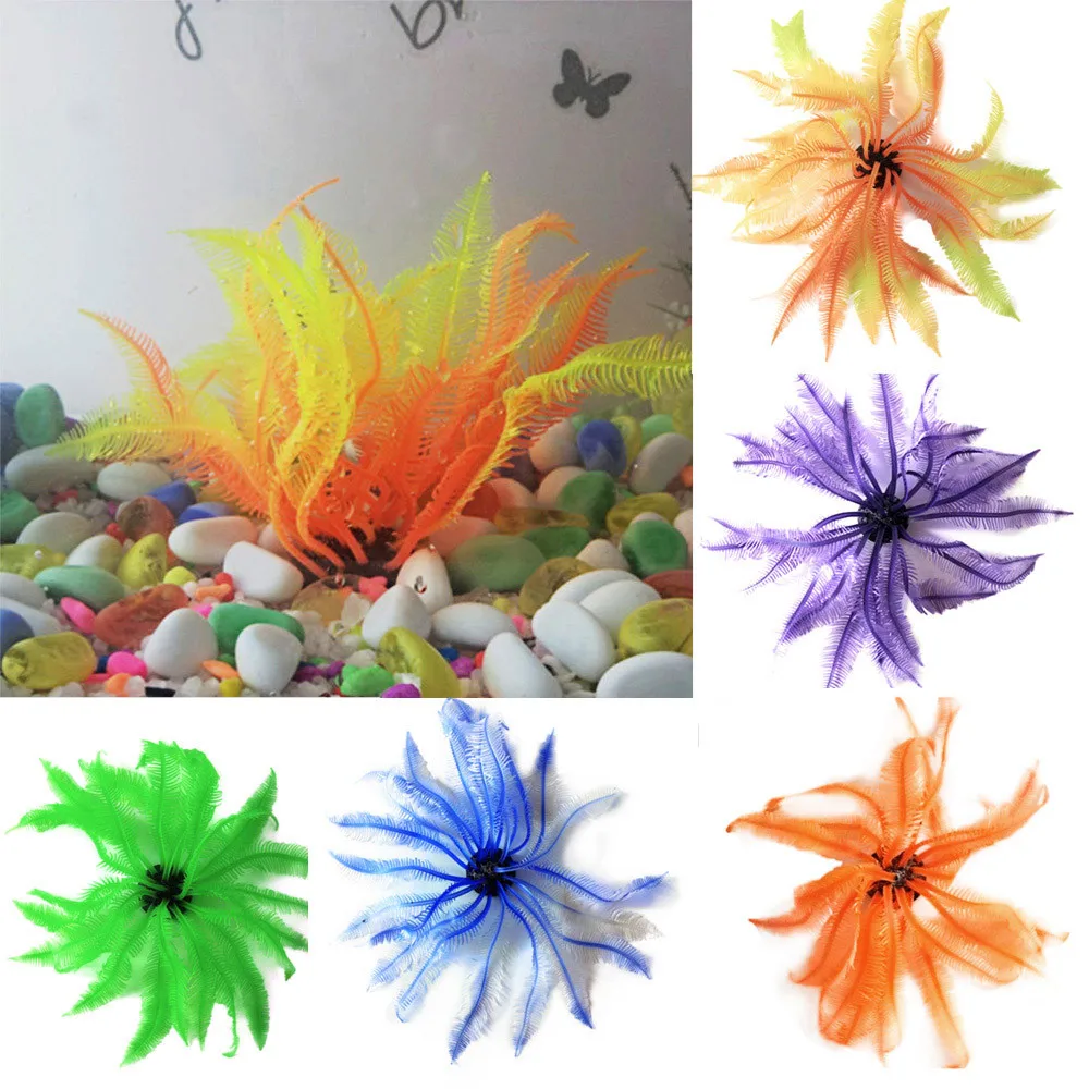 

Artificial Fake Coral Aquarium Fish Tank Plastic Grass Decorative
