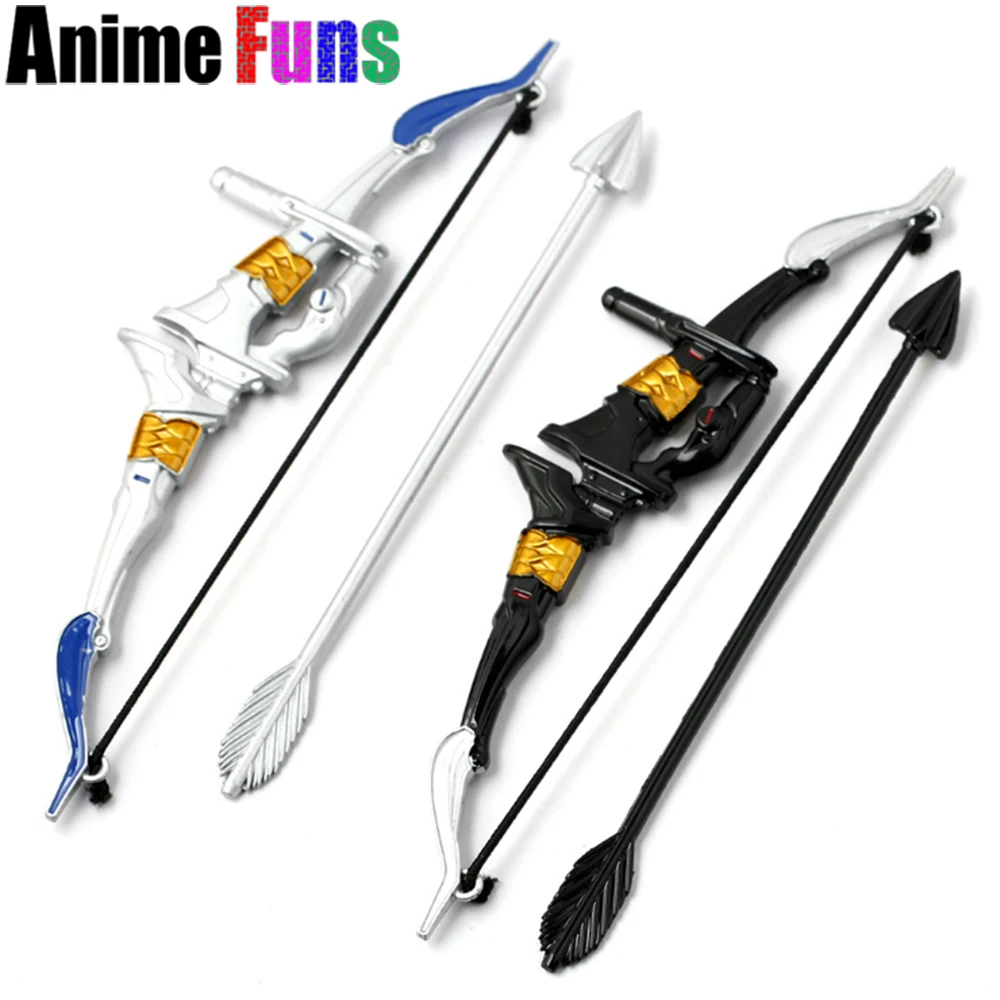 

16CM Game Keychain Shimada Hanzo Bow And Arrow Miniature Weapon Model Charm Pendant Key Chain Keyring Jewelry for man