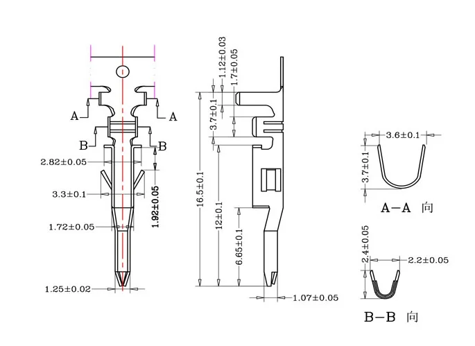 4.2 Male Terminal Drawing