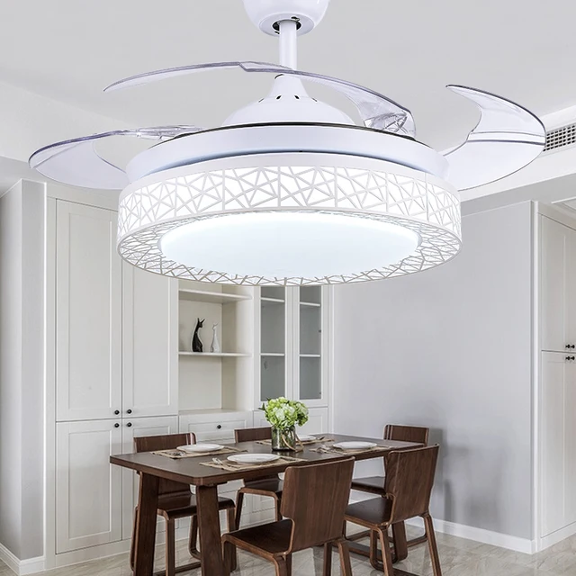 Ventilador de techo blanco para sala de estar dormitorio cocina