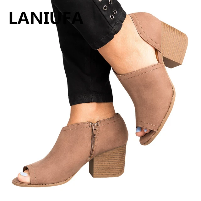 

Fashion women high heels Shoes Women Platform Suede Casual zipper Peep Toe Pumps Wedding Party shoes women mujer zapatos #441