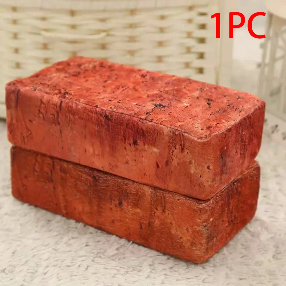 

Nap Pillow Funny Toy Decorative Hollow Travel Props Spoof Portable Novelty Vent Office Simulation Neck Red Brick