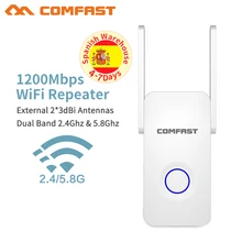 1200 Мбит/с Comfast двухдиапазонный 2,4+ 5 ГГц Беспроводной Wi-Fi роутер высокой мощности Wifi повторитель Wifi расширитель длинный диапазон Wlan Усилитель Wifi