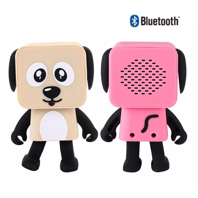 

Portable Wireless Bluetooth speaker Cartoon Dance Robot Dog sound box mini usb Speaker for smart phone computer puppy boombox