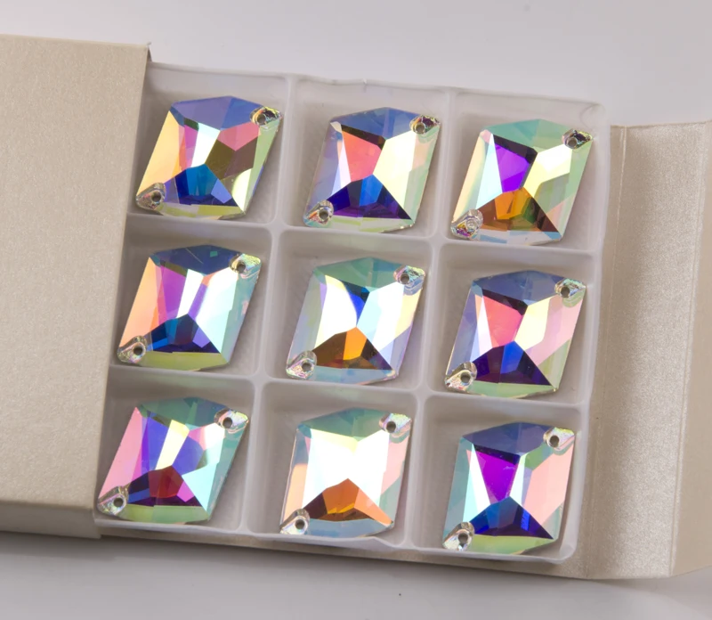 Baratos YANRUO 3265 todos los tamaños AB cósmico piedras para coser cristal plano costura strass para la decoración del vestido