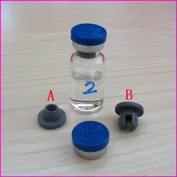 

Free shipping 500pcs 2 ml control clear glass bottles containing rubber plug seal aluminum cover small producing reagent bottle