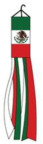 

MEXICO FLAG WINDSOCK flying wind sock flag garden FL621 new twirling mexician
