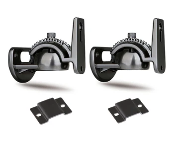 

1 Pair (2pcs) GU8T Zinc Alloy Sound Speaker Bracket Swivel Tilt Easy Wall Mount Stands Surround Speaker Holder Stand Load 10kgs