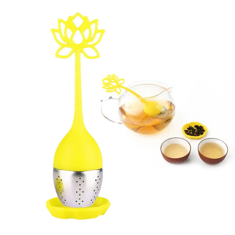 Hoomall Drop Shipping Sweet Leaf Silicone Tea Infuser Reusable Strainer