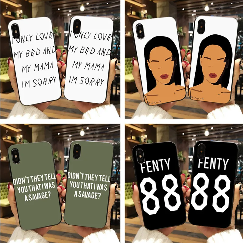 

Fundas Sexy Rihanna Coque Capa black Soft Silicone Phone Cover for iphone 8 7 6 6s plus X XR XS MAX 5 5s se phone cases