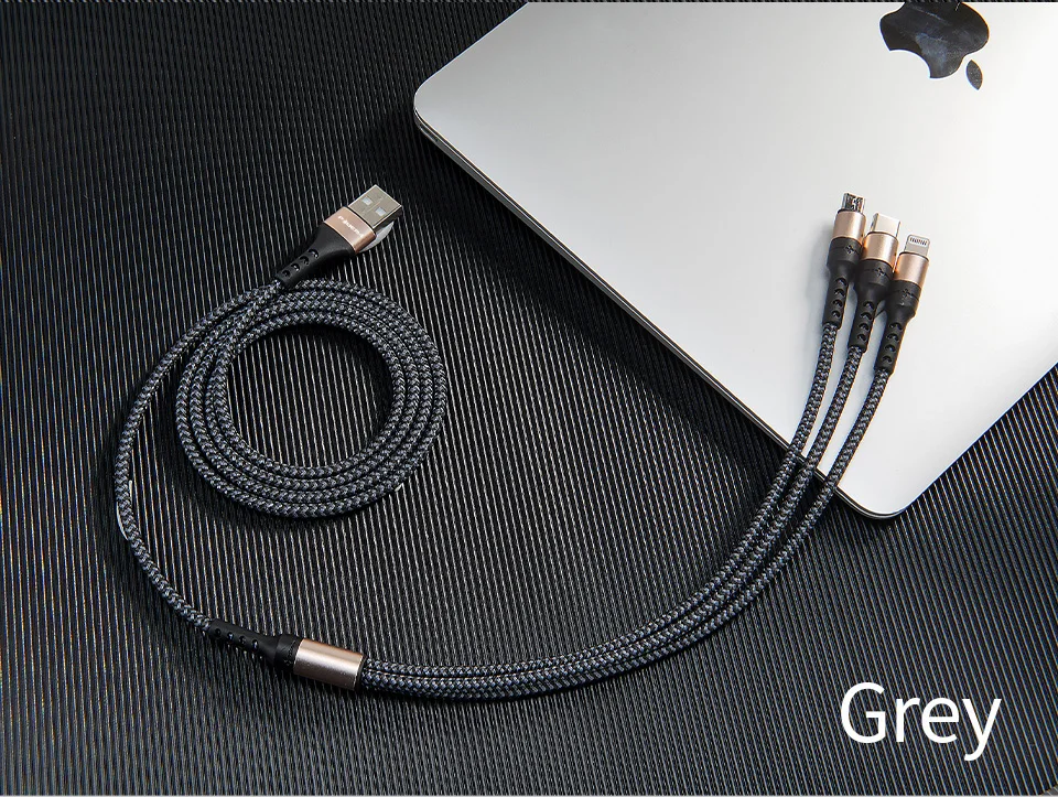 Power4, 3 в 1, USB кабель, быстрая зарядка, зарядное устройство Micro для Lightning, usb type C, универсальные кабели для мобильных телефонов, шнур для iPhone, samsung