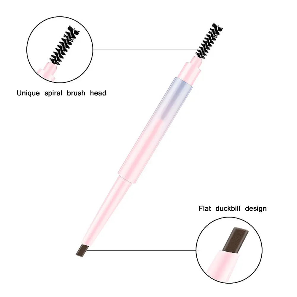 1 шт. двойной головкой Долгое Карандаш для бровей натуральный Водонепроницаемый Eye Brow Pencil косметический бровей ручка Make Up Tool