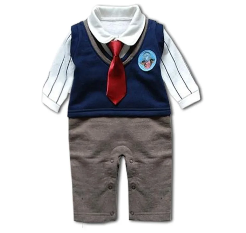 Детский hooyi комбинезон красивый малышей галстук костюм-смокинг для детей, цельная одежда на вырост, одежда для маленького мальчика, roupas de bebe, комбинезон, комплект