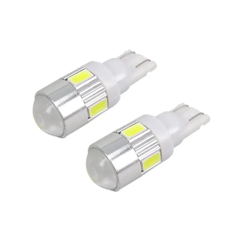 High Bright T10 W5W 194 5630 6SMD 6LED 6 Smd Led Wedge Auto Car Projector Lens Light Bulb Parking Light DC12V White3