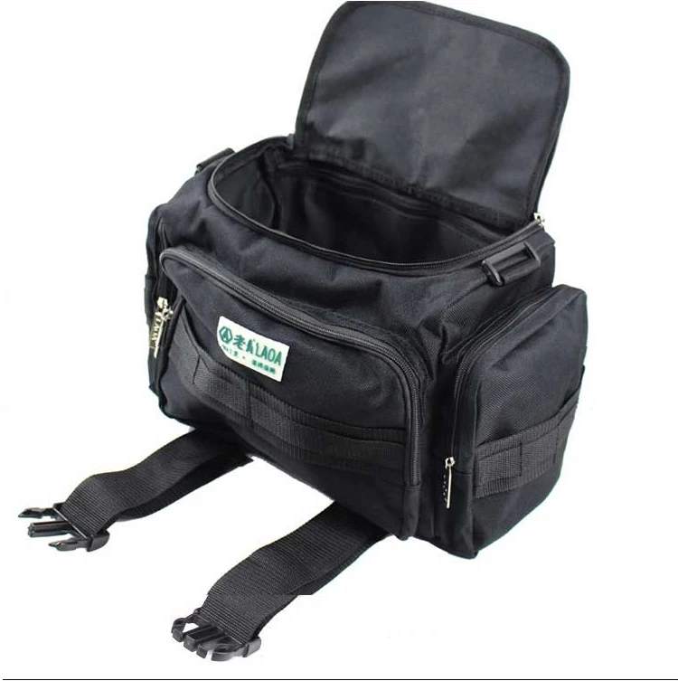 LAOA Electrician Bag 15 Inch Double Layers Thicken Top Wide Mouth Oxford Waterproof Wear-resisting Bag Tools Bag bike tool bag