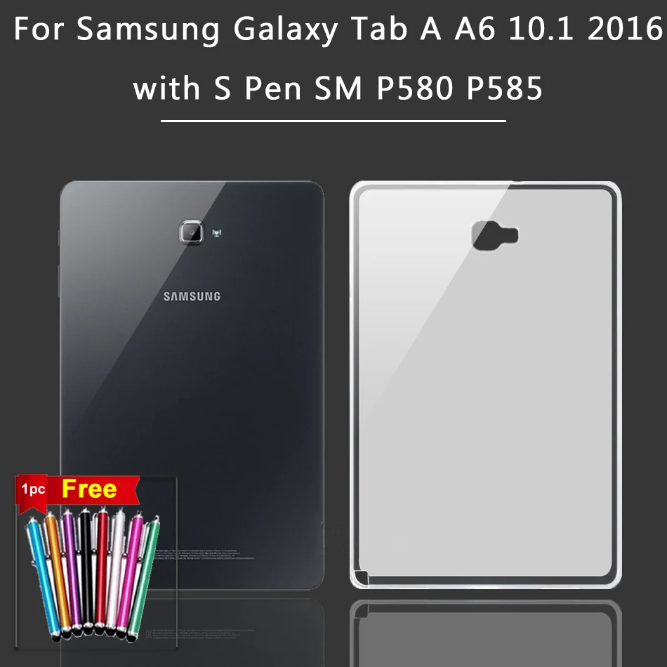 Мягкий чехол для Samsung Galaxy Tab 2 3 7/Tab A A2 A6 8 0 9 7 10 1 5 2016 2019 SM P580 T580 GT P5200 P5100 P3100 силиконовый