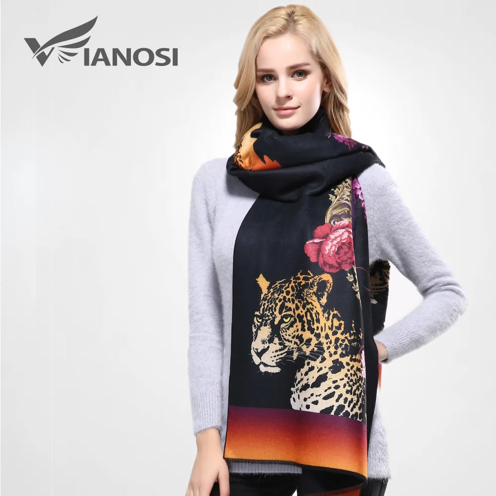 [VIANOSI] Sale Brand Winter Floral Scarf Women Wool Bufandas Warm Cashmere Winter Shawls and Scarves Woman RE051