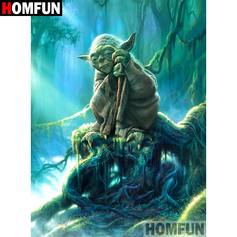 

HOMFUN Full Square/Round Drill 5D DIY Diamond Painting "Cartoon Star Wars" 3D Embroidery Cross Stitch 5D Home Decor A15071