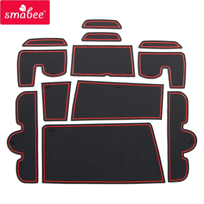 

Gate slot mats For suzuki wagon R/STINGRAY 2012-2017 Accessories red/white/black Interior Door Pad/Cup Mat 12PCS