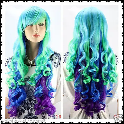 Heat Resistant Cosplay party TJ ******Cosplay wig Long Curly Hair Wigs New Fashion Women Full peruca hair queen lady's |