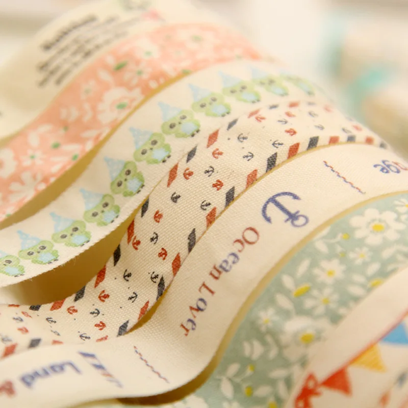 

8 Pieces Kids Handmade Cute Vintage Colorful Photo Frame Props Cloth Tapes for Scrapbook Decor Photo Albums Accessories