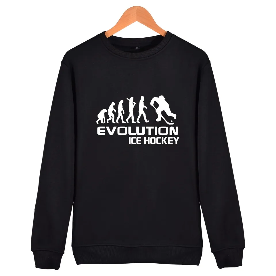 Эволюция хоккейный игрок свитер с капюшоном для мужчин/для женщин Уличная толстовки кофты хип хоп демисезонный спортивный костюм одежда 4xl