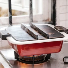 Японский деревянный горшок красный эмалированная кастрюля уши утолщенный эмалированный фарфор Сычуань еда горячий суп горшок malatang oden мультяшная чашка