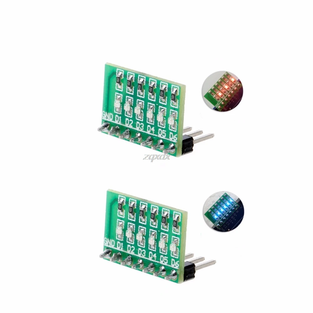 

DC 3-12V 6 Bit Multicolor LED Module Board For DUE UNO MEGA2560 MEGA LED Modules Integrated Circuits Z15 Drop ship