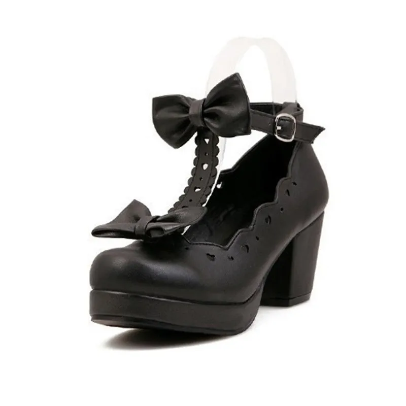 LIN KING/модные женские туфли-лодочки с t-образным ремешком; туфли на высоком квадратном каблуке с круглым носком; милые туфли принцессы для девочек; обувь для костюмированной вечеринки