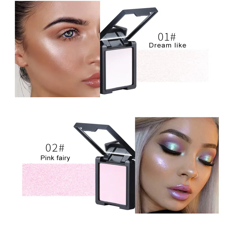 

1pcs Monochrome High Gloss Powder Cake Brightening Repair Powder Face Makeup Smooth Foundation Oil-control Firm Face Brighten