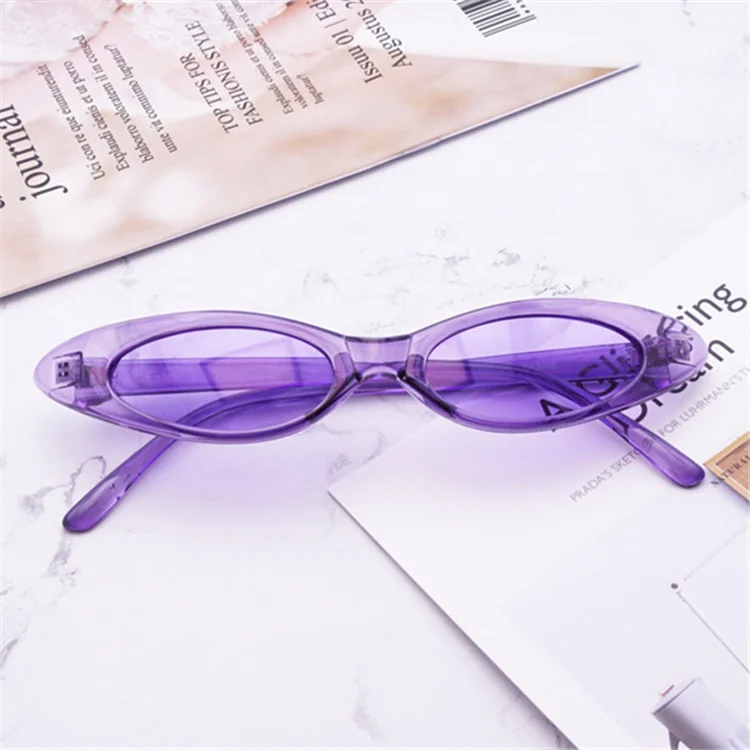 NYWOOH кошачий глаз солнцезащитные очки женские фиолетовые зеркальные солнцезащитные очки для женщин Роскошные брендовые дизайнерские маленькие UV400 очки - Цвет линз: Purple