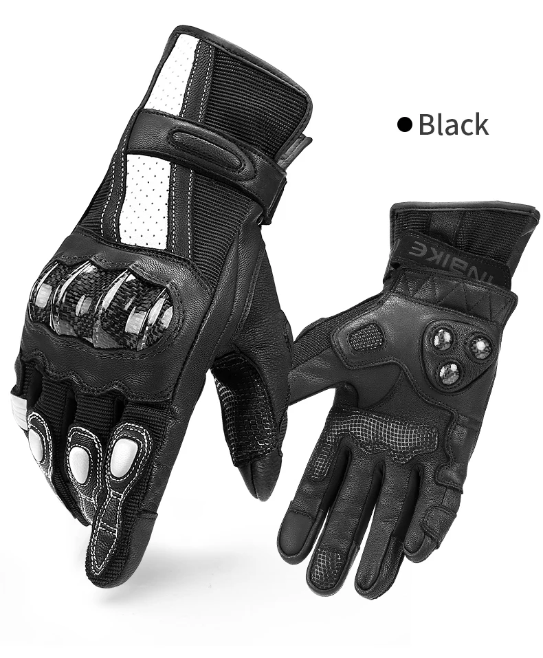 INBIKE перчатки из углеродного волокна для мотоцикла противоскользящие гоночные защитные перчатки Экипировка кулак для мужчин и женщин амортизация мотора перчатки
