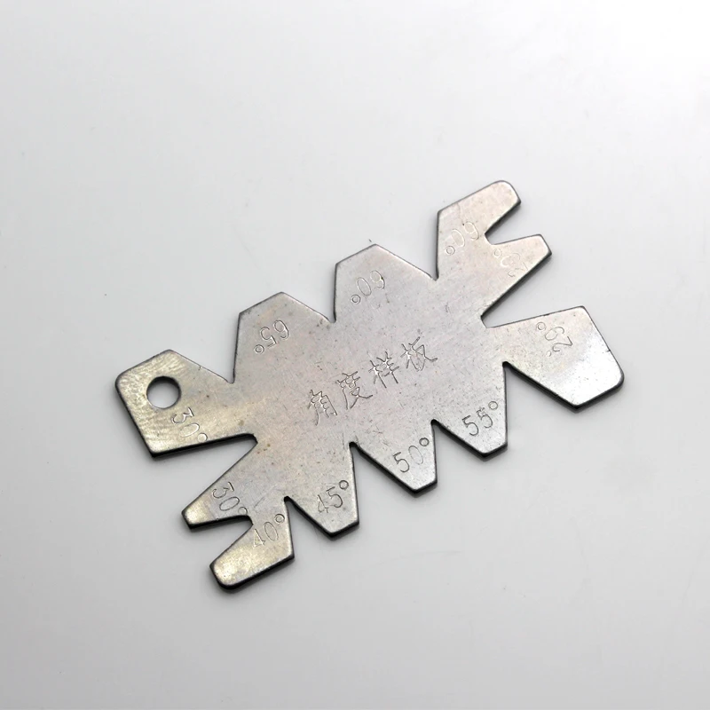

Stainless steel screw lathe tool angular template angle gage bit gauge arc model The arc alignment knife mold