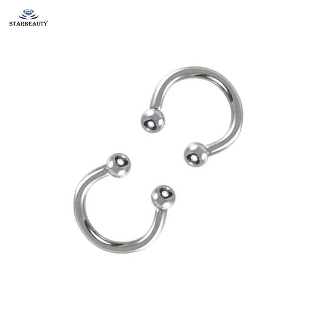 Online 2pcs Lot Cute Ball Nose Ring Goth Earrings Septum Image