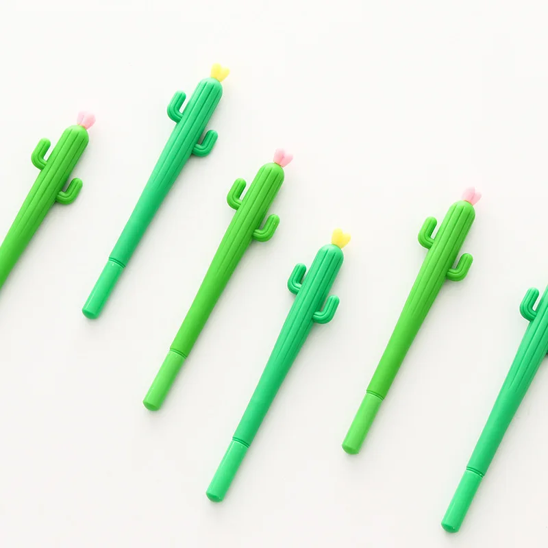 

1 pc Creative Cute cactus flower gel pen kawaii stationery office material escolar papelaria school supplies kids gifts