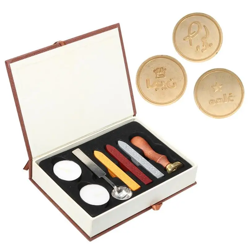

Retro Antique Wax Sealing Stamps Wood Handle DIY Letters Stamp Craft Gifts