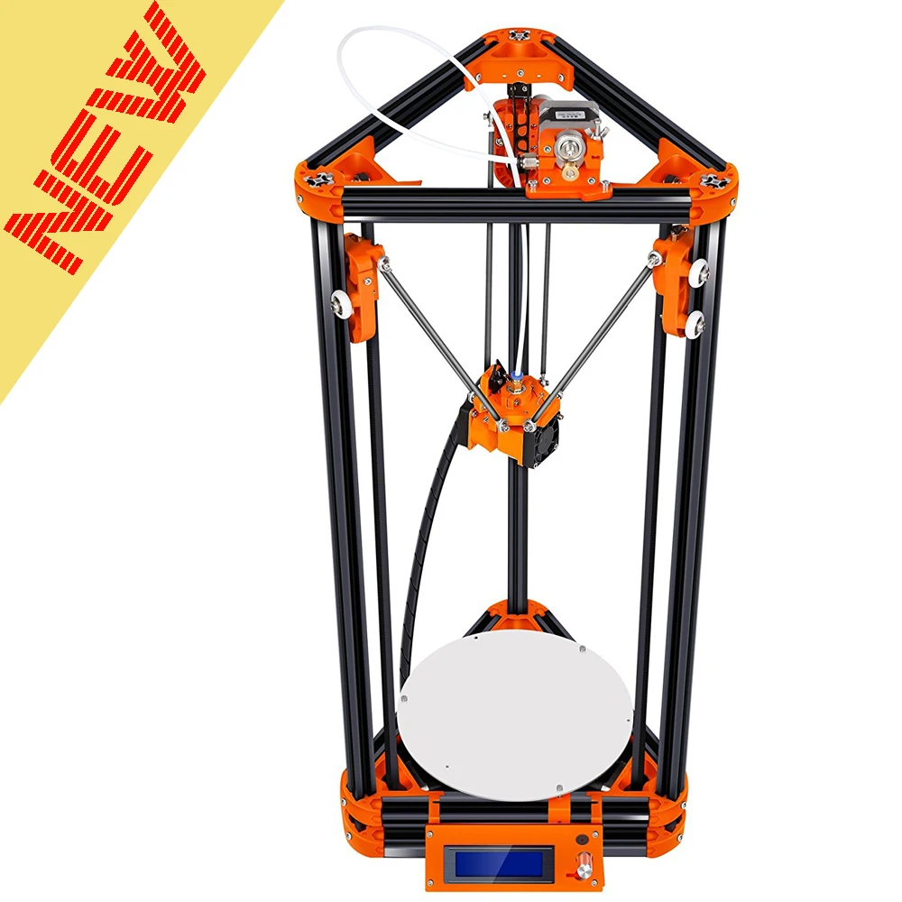 

2016 FLSUN Newest Delta Kossel Type Diy Metal 3d Printer Kit with Large Printing Size and Heated bed LCD Display SD Card 2X80m