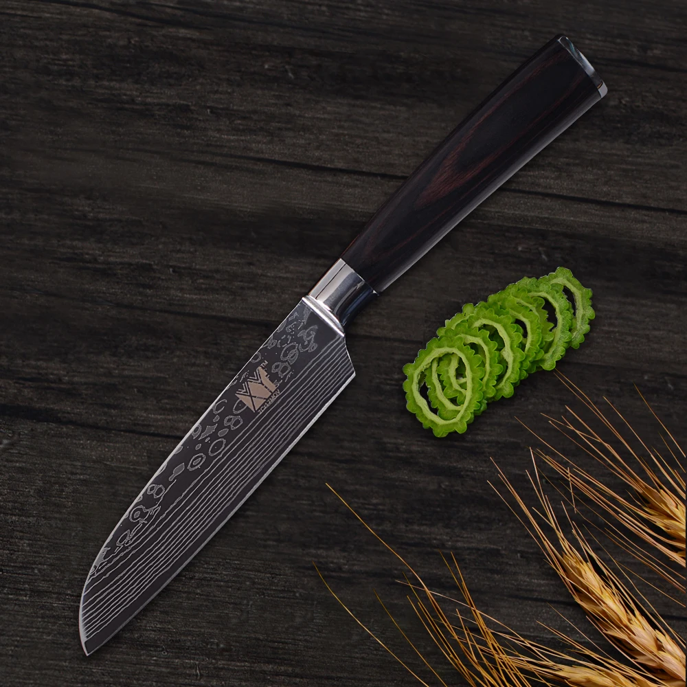 XYj Kitchen Knife Set Stainless Steel Blades Damascus Laser Chef Knife Sets Slicing Santoku Utility Paring Kitchen Cooking Tools XYj Kitchen Knife Set Stainless Steel Blades Damascus Laser Chef Knife Sets Slicing Santoku Utility Paring Kitchen Cooking Tools