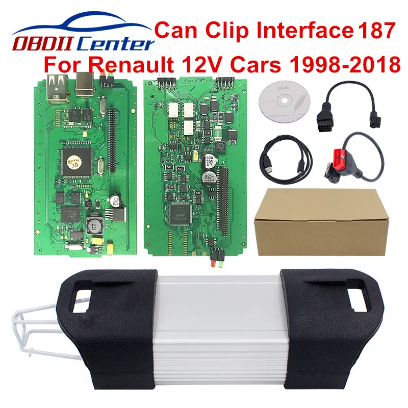 

Normal PCB For Renault Can-clip Adapter V187 Can Clip Diagnostica Scanner Tool For Renault Car 1998 to 2018 Auto Interface Clip