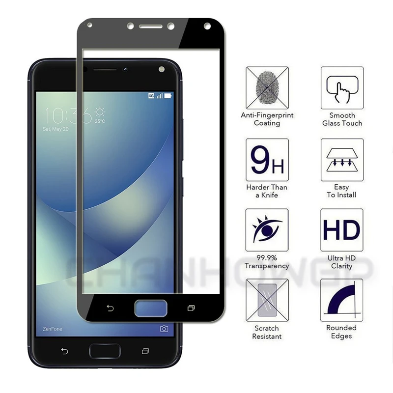 Полноэкранное закаленное стекло для ASUS Zenfone 4 MAX ZC554KL 5 дюйма ZC 554KL Zenfone4 max Pro Plus X00I X00ID