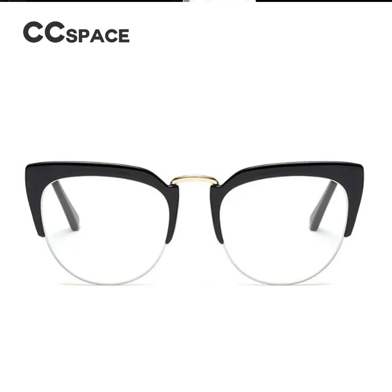 CCSPACE женские очки для чтения кошачий глаз, оправа для мужчин и женщин, полуоправа, брендовые дизайнерские оптические очки, компьютерные очки 45144