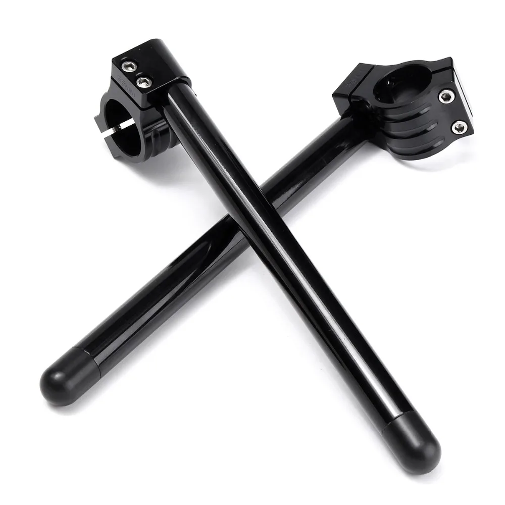 Мотоцикл 7/8 ''Руль клип на 35 мм вилка трубки черный для Кафе Racer Универсальный