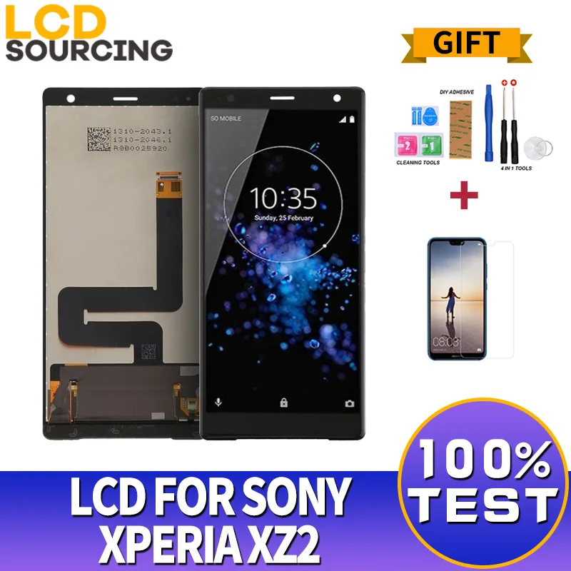 5,7 дюймовый ЖК-дисплей для sony Xperia XZ2 H8216 H8266 H8276 H8296 кодирующий преобразователь сенсорного экрана в сборе Замена для sony XZ2 lcd