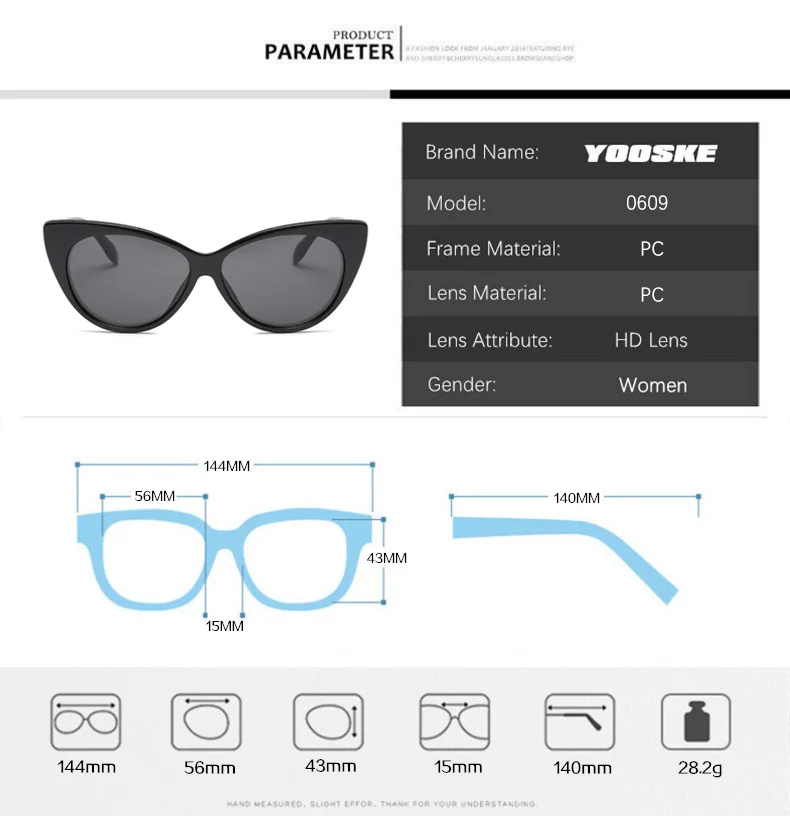 YOOSKE, модные, очаровательные, кошачий глаз, солнцезащитные очки, женские, прозрачные линзы, Ретро стиль, солнцезащитные очки, оправа, кривой дизайн, Кэти Холмс, очки