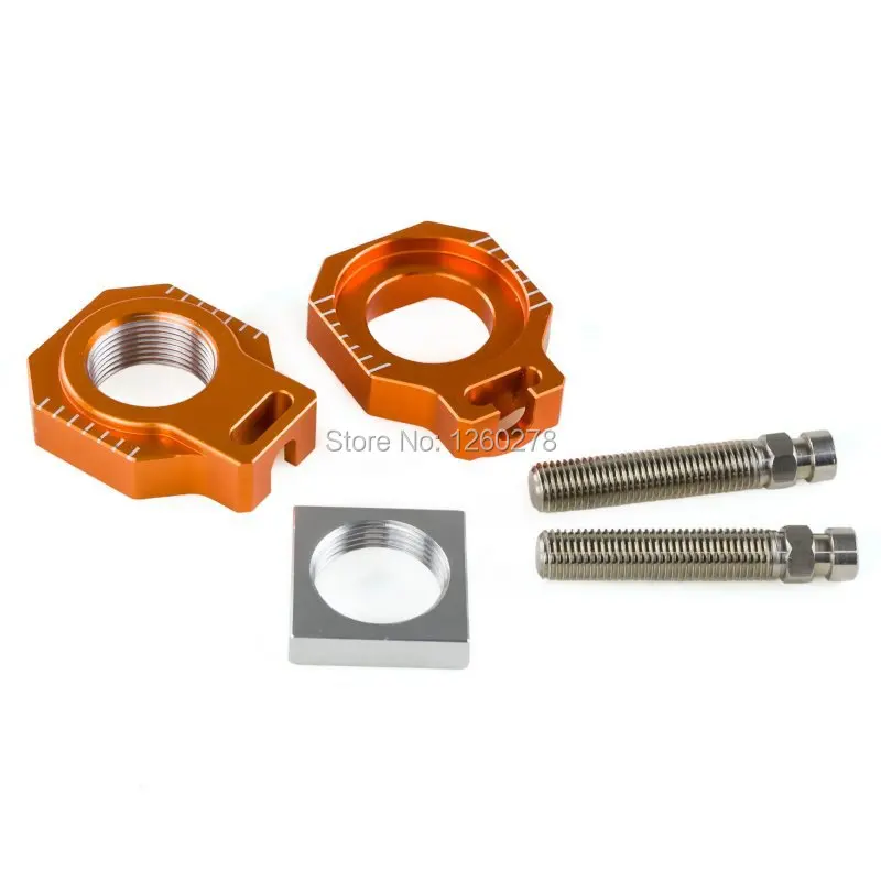 CNC Rear Axle Chain Adjuster Blocks Fits For KTM 125 150 250 350 450 SX