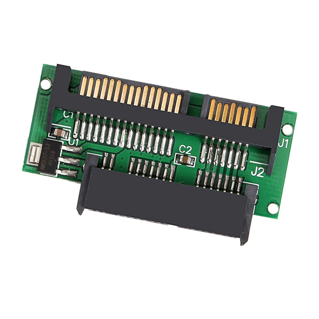 Dovewill 1.8'' Micro SATA 16Pin 7+7+2 SSD 3V to 2.5'' 22PIN SATA 5V Adapter Card Plug