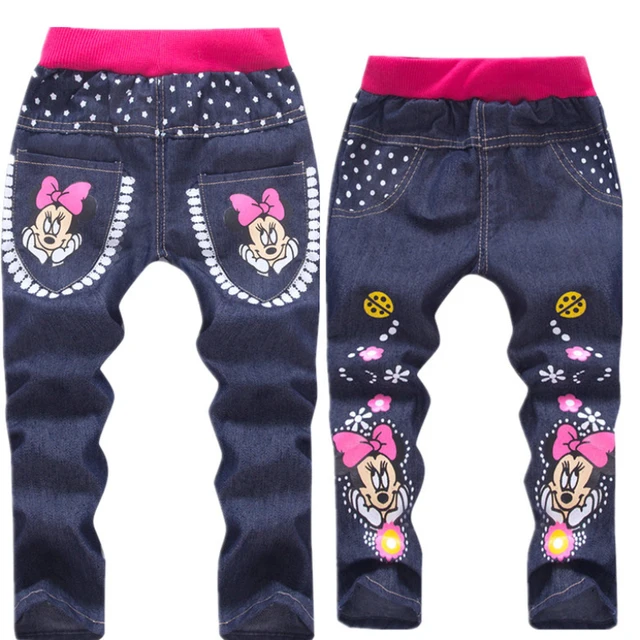 Baby Girl Clothing Cartoon Pattern Printing Clothes Kids Jeans Children